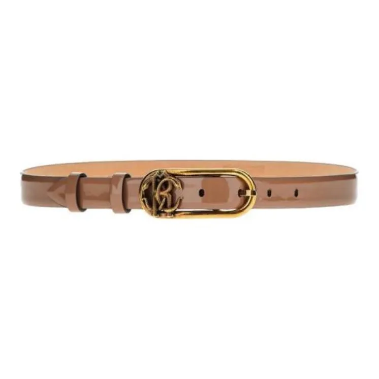 Roberto Cavalli Badge Decoration Pin Buckle - Leather Belts Women's Brown-0