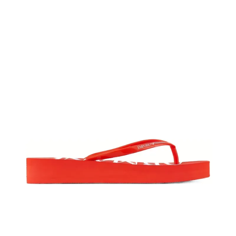 EMPORIO ARMANI Abrasion-Resistant Flip Flops Women's Red-1