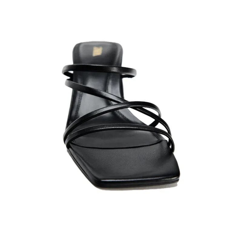 ZARA Abrasion Resistant Slide Slippers Women's Black-4