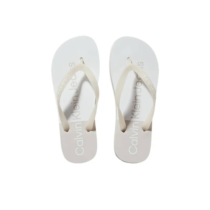 CKJ CALVIN KLEIN JEANS Slip Resistant Flip Flops Women's White-3