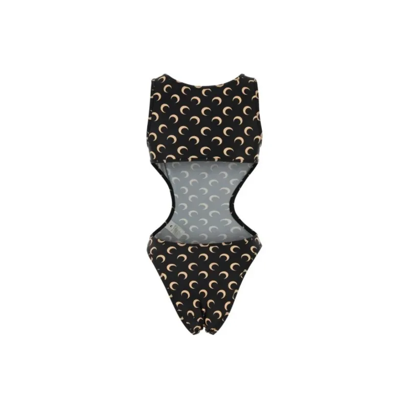 Marine Serre Allover Moon Printed One Piece Swimsuit-1