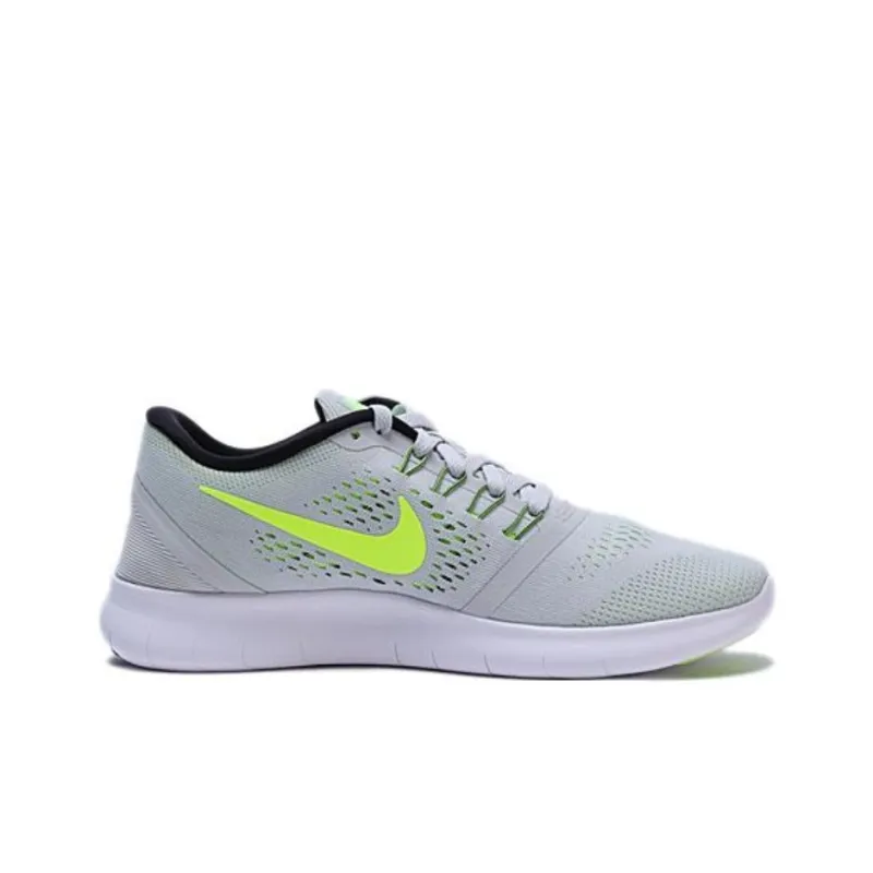Nike Free Rn Pure Platinum/Volt Black Wolf Grey Women's-1