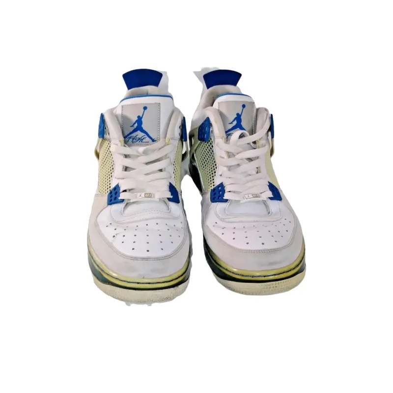 Jordan Air Jordan 1 Cushioning Anti-Slip And Wear-Resistant Low-Top Basketball Shoes Men's Blue White-4
