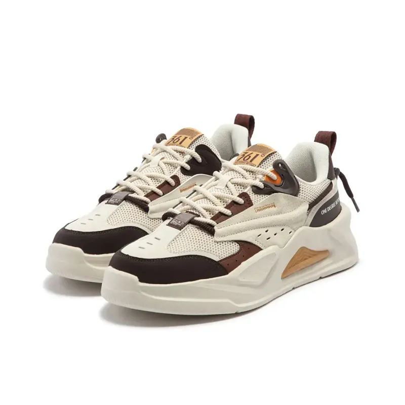 361° Jincheng Breathable Low Top Skateboard Shoes Men's Oat Milk-2