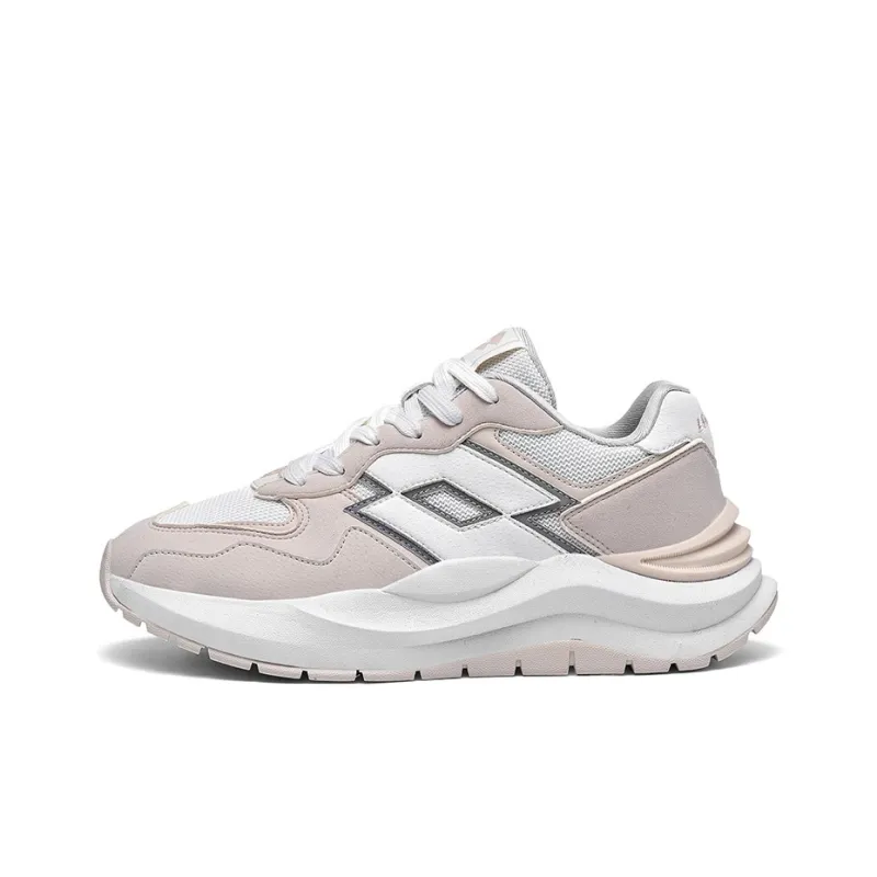 LOTTO Startled Tiger Cushioning Breathable Anti-Slip And Wear-Resistant Low-Top Chunky Sneakers Women's Pink-0