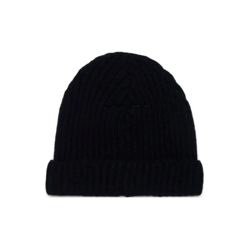 MM6 Maison Margiela Distressed Ribbed Knit Beanie-1