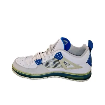 Jordan Air Jordan 1 Cushioning Anti Slip And Wear Resistant Low Top Basketball Shoes Men's Blue White