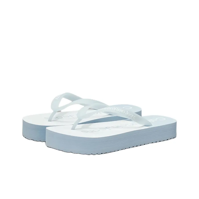 CKJ CALVIN KLEIN JEANS Slip-Resistant Flip Flops Women's Blue-2