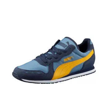 PUMA Cabana Racer Cushioning Anti-Slip Wear-Resistant Breathability Low-Top Running Shoes Men's Blue Yellow