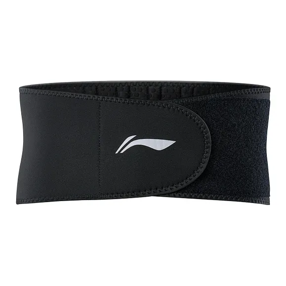 LiNing Back Support Braces Fitness Basketball Running Breathable Protective Compression Black Elastane Polyester Men's-4