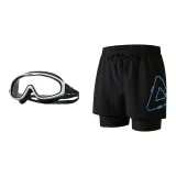 Black Blue+Black White Swim Goggles-Two-Piece Set