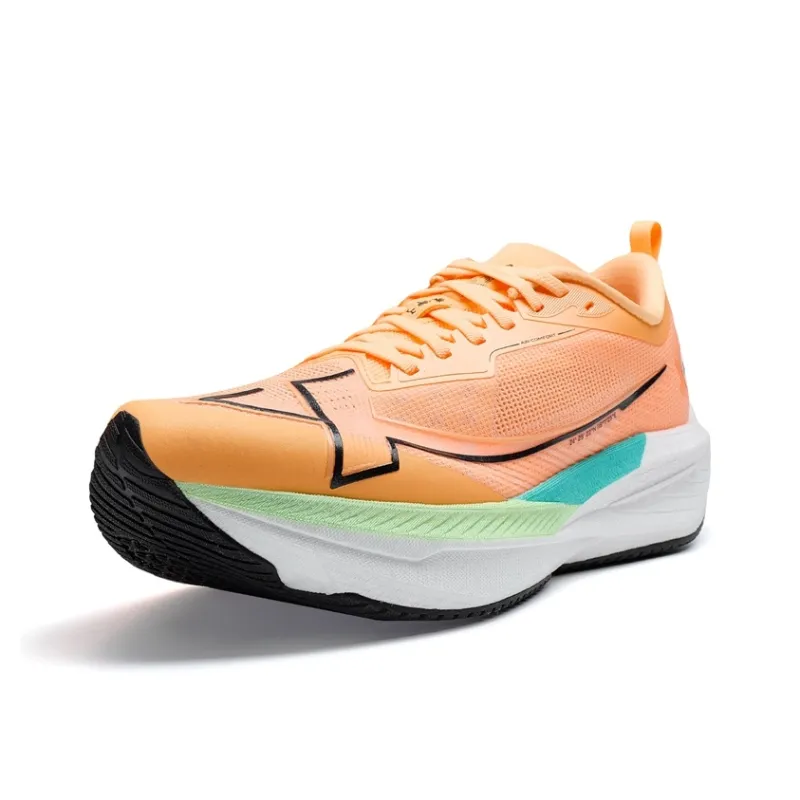 XTEP One-piece Molded 2nd Generation Cushioned Slip-Resistant Low-Top Running Shoes Men's Fresh Look Neon Orange-2