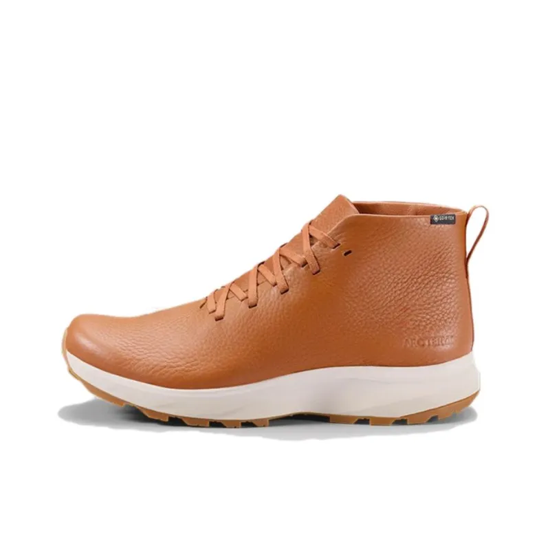 Arcteryx Solano LTHR Shock Absorbers With Slip Resistant Features Mid Top Casual Shoes Unisex Brown Gray-0