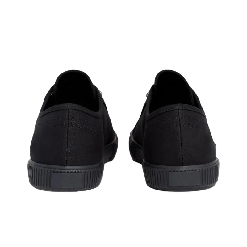 CKJ CALVIN KLEIN JEANS Low Top Canvas Shoes Men's Black-4