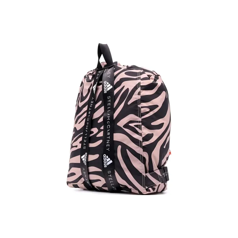 Adidas Polyester Backpack Regular Women's Gray Pearl Pink/Black/Orange Yellow-3
