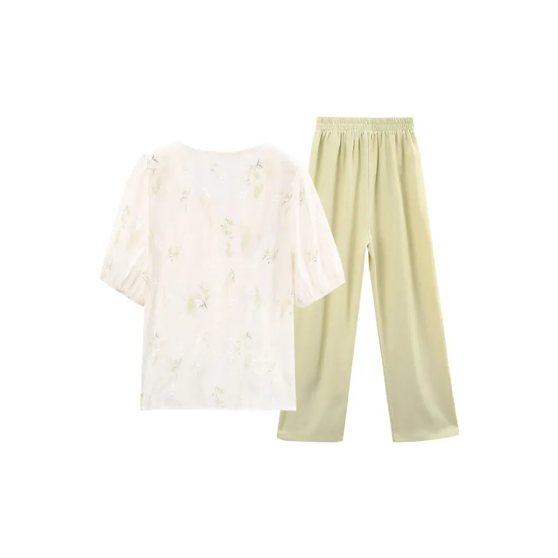 A Paradise For Awakening Casual Suit Women's Green-1