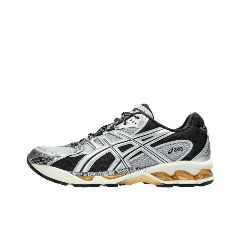 Asics GEL Nimbus 10.1 Low Top Casual Running Shoes Unisex Silver Black Brown-2