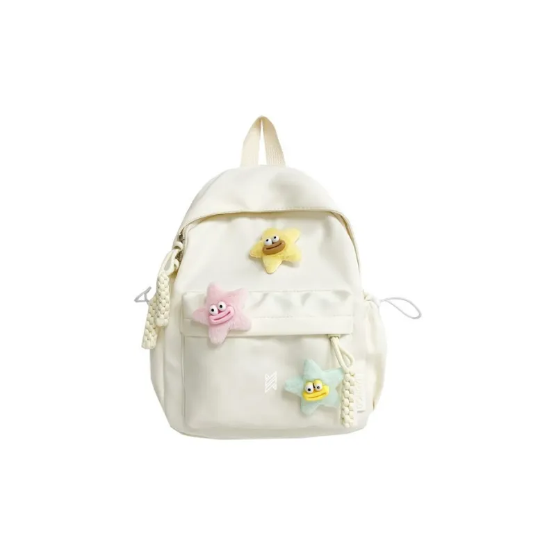NOMK Nylon Backpack Backpack Backpack Handbag Women's Pink/Black/Green/White/Beige Yellow-7