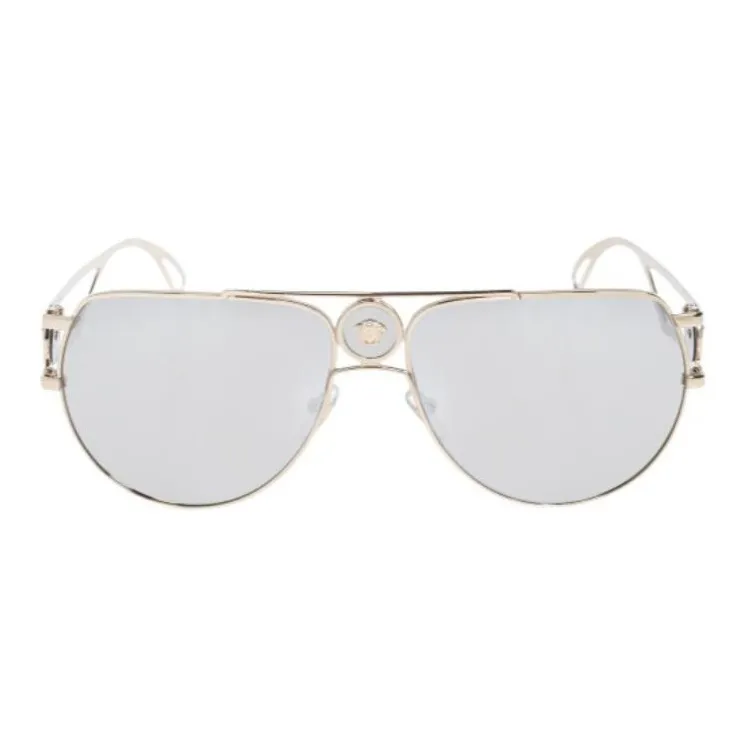 VERSACE Aviator Sunglasses Men's Gold-0