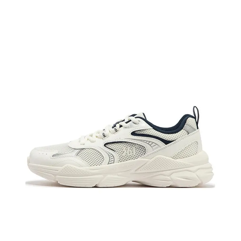361° Breathable And Lightweight Low Top Casual Shoes Men's White Blue-0