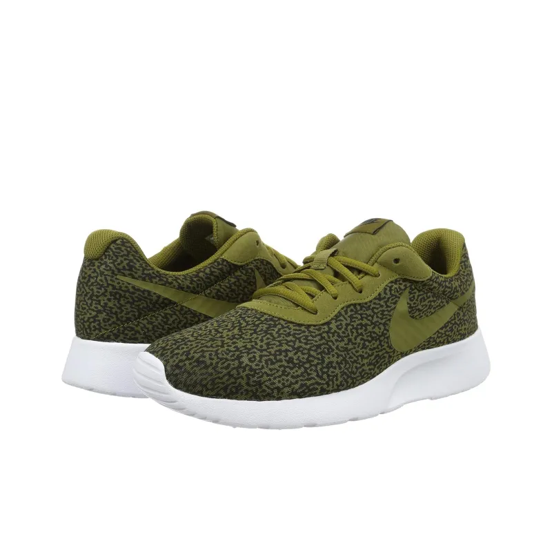 Nike Tanjun Print Olive Flak/Olive Flak Black White-2