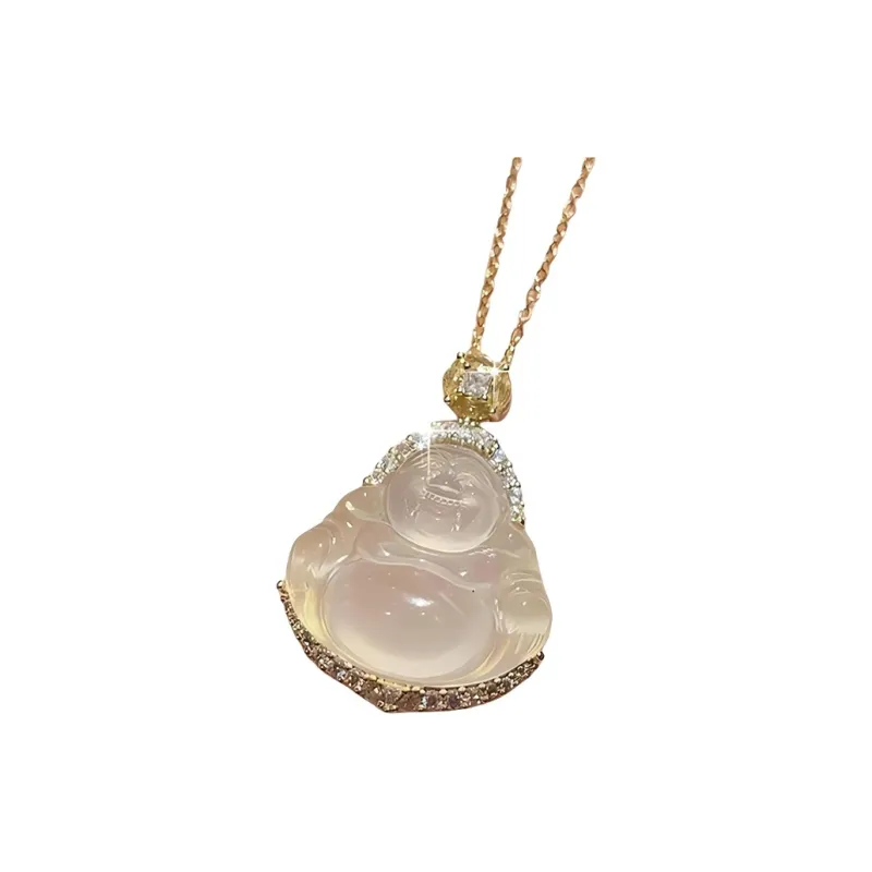 Xifeng Building Chalcedony Jade Pendant #Good Luck Women's-7