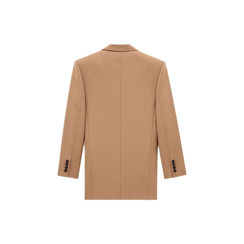 SAINT LAURENT Double-Breasted Oversized Jacket-2
