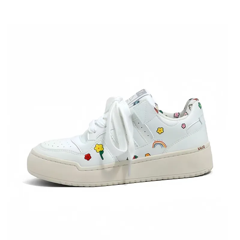 Luji Low Top Skateboard Shoes Women's White-0