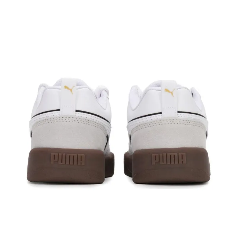 PUMA Park Lifestyle Anti Slip Wear Resistant Low Top Skateboard Shoes Unisex White Gray-3