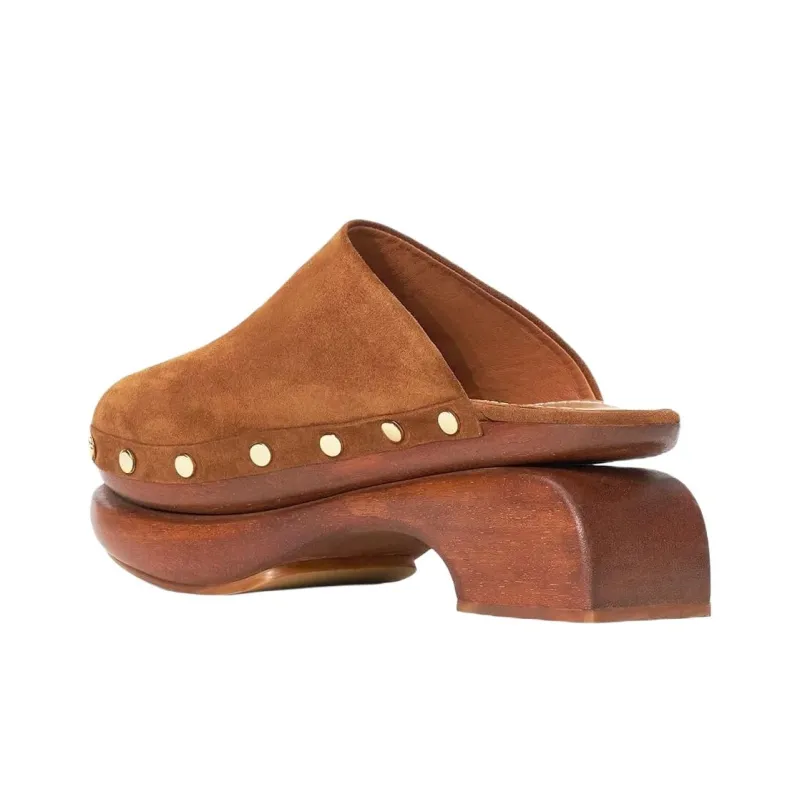 Staud Closed Toe Slippers 7.5cm Women's Brown-3