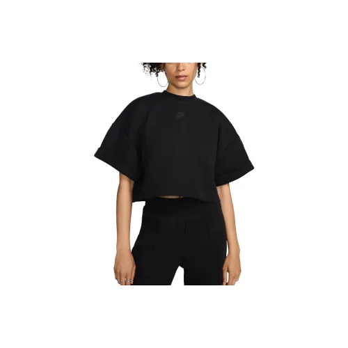 Nike Sportswear Tech Fleece Crop Tops Women's Black