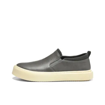 HLA Leather Vintage Fashion Casual Slip-on Skateboard Shoes Men's