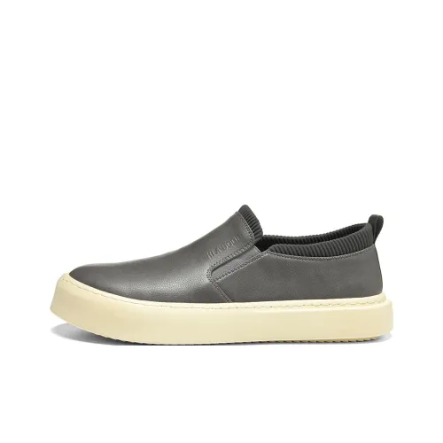 HLA Leather Vintage Fashion Casual Slip on Skateboard Shoes Men's