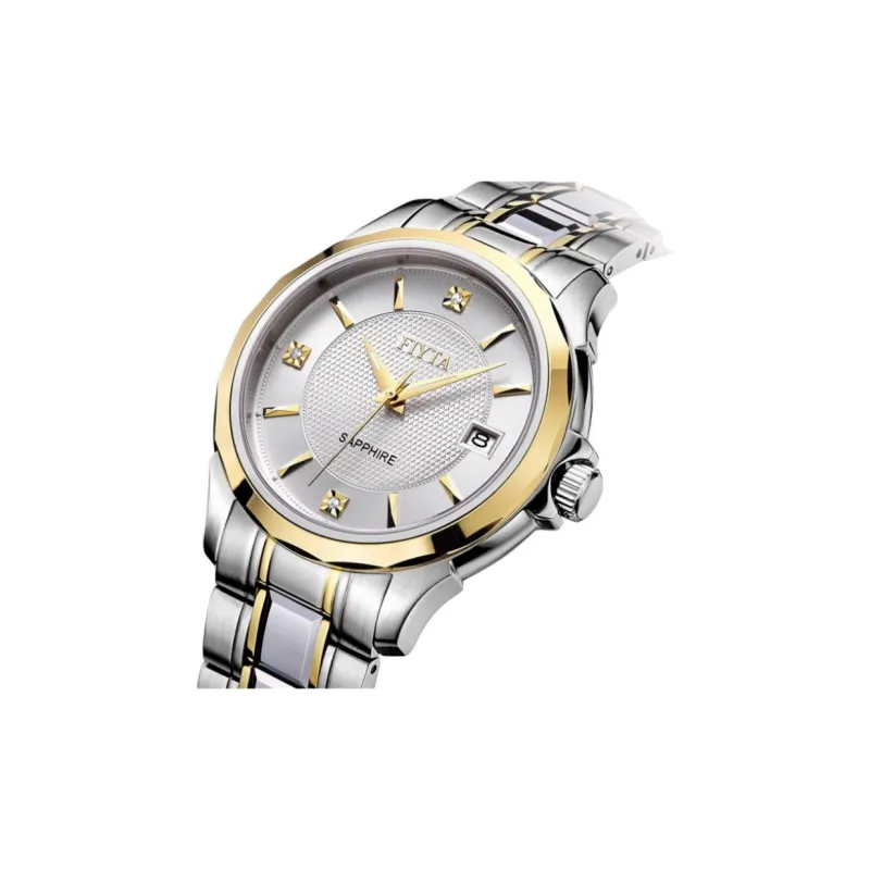 Fiyta Classic Collection TGA0058.TWT Mechanical Movement Stainless Steel Strap Watch Men's Watches Silver Dial-2