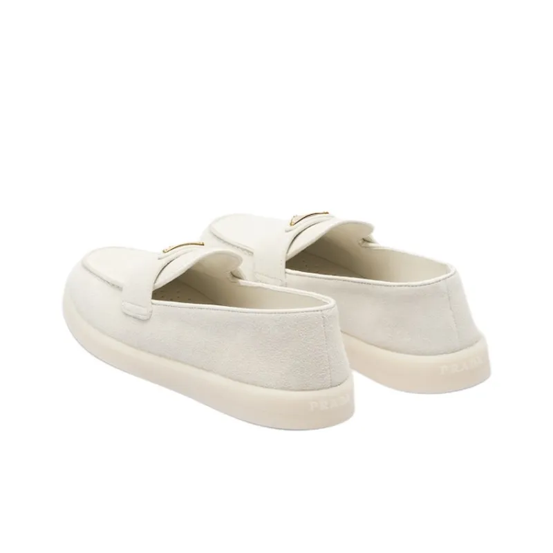 PRADA Loafers Women's Light Gray-3