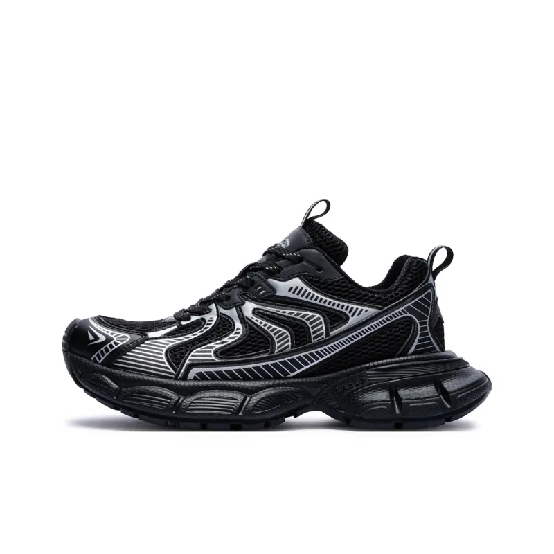 BASLS Chunky Sneakers Unisex Low Top Ecru/Blue/Black-12