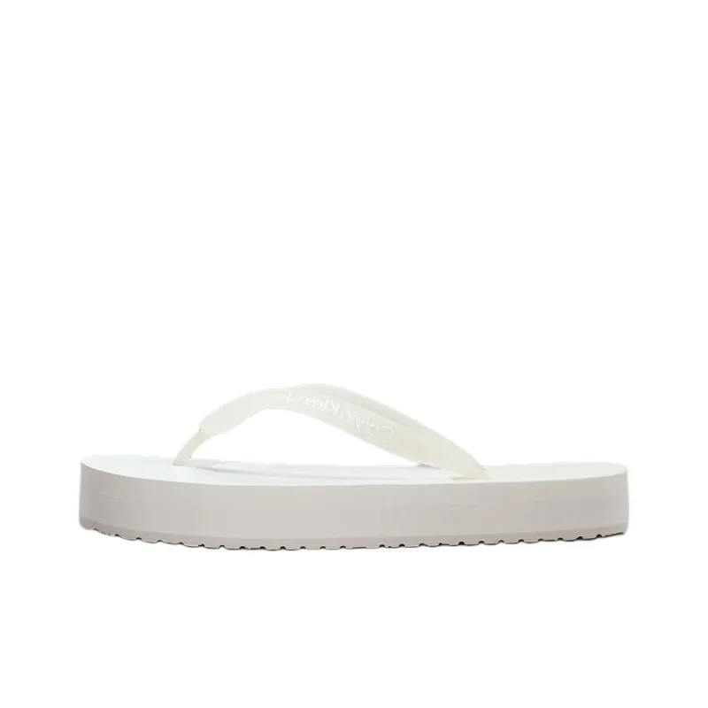 CKJ CALVIN KLEIN JEANS Slip Resistant Flip Flops Women's White-0