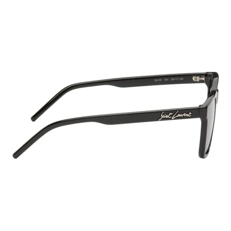 SAINT LAURENT Acetate Rectangular Sunglasses Unisex Black-1