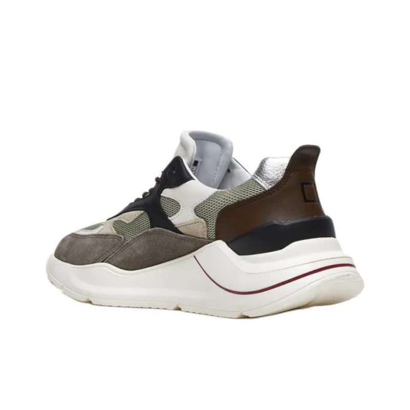 D.A.T.E Low-Top Casual Shoes Men's Army Green-4