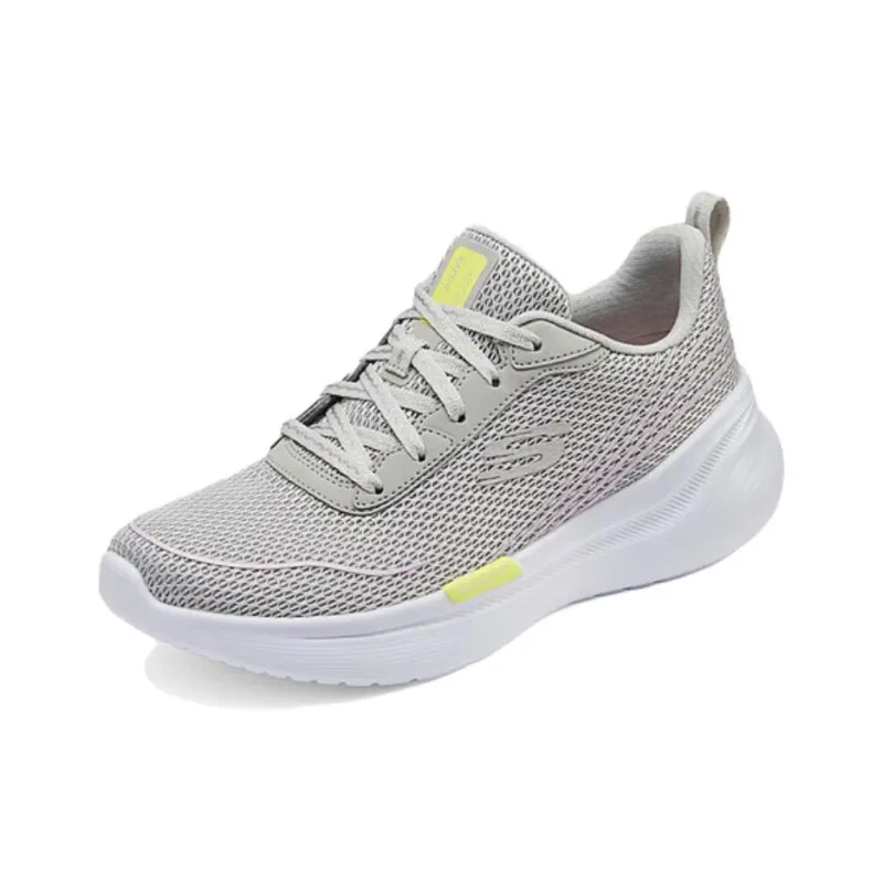 Skechers Cushioned Slip Resistant Low Top Running Shoes Women's Gray-2