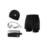 Black Blue+White/Pink+Swimming Cap+Swim Bag-Four-Piece Set
