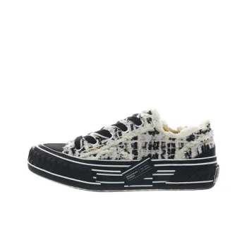 Excelsior Viennetta Tweed Canvas Shoes Unisex Low Top White/Gold
