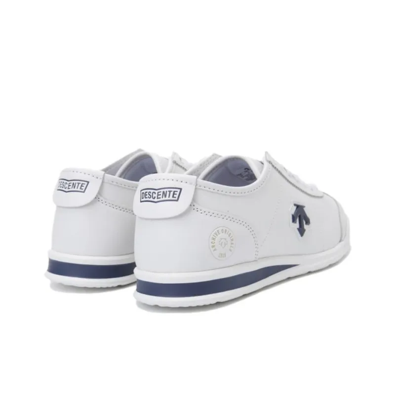 DESCENTE Anti Slip Wear Resistant Low Top Running Shoes Unisex White Blue-3