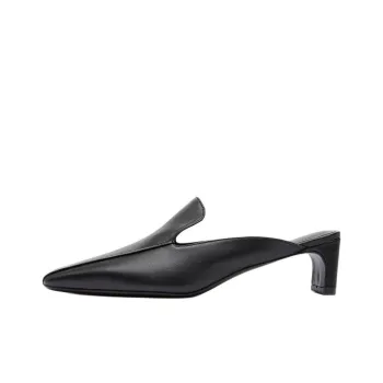 ST. AGNI Closed Toe Slippers 5cm Women's Black