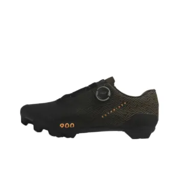DECATHLON Cushioning Wear Resistant Low Top Cycling Shoes Men's Black Orange