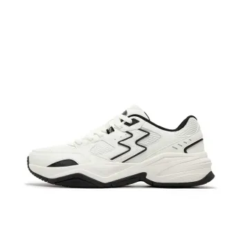361° Sailing Series Wear Resistant Slip Resistant Low Top Chunky Sneakers Men's White Black
