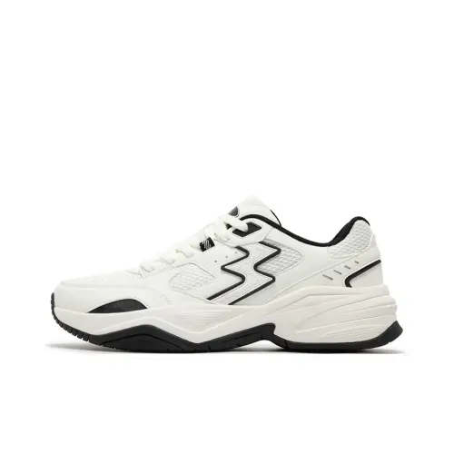 361° Sailing Series Chunky Sneakers Men Low-Top Feather White/Obsidian Black