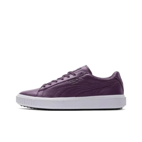 PUMA Court Breaker Skateboard Shoes Unisex Low-Top Purple/White