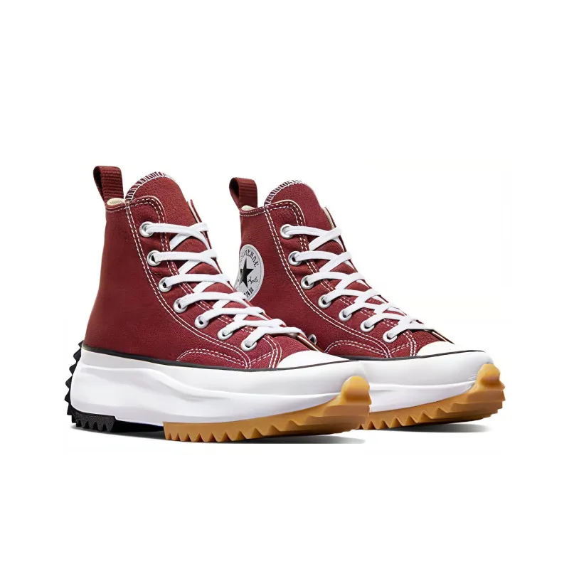 Converse Run Star Hike Slip-Resistant Coverage High-Top Canvas Shoes Unisex Red-2