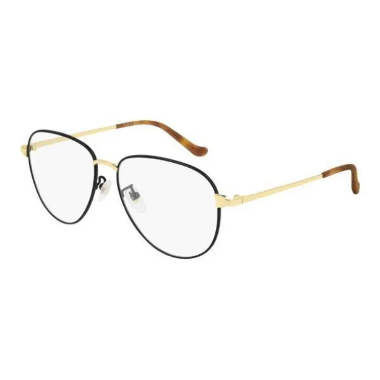GUCCI Metal Oval Eyeglass Frames Men's Black-0